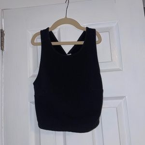 Roxy Cropped Tank with Crossed Back